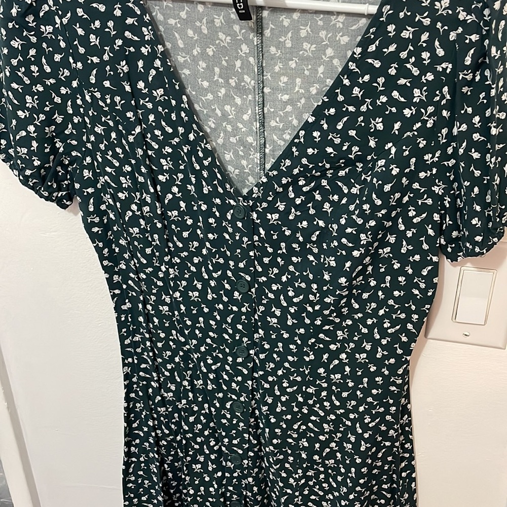 H&M Green Floral dress